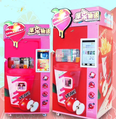 오렌지색 사과 과즙 냉각 음료 자판기는 판매점 슈퍼마켓 쇼핑몰을 위해 500W를 기계화합니다