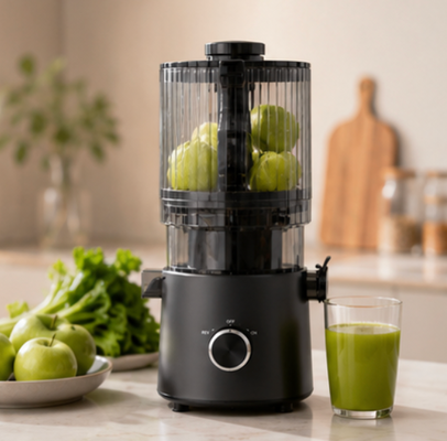 신선한 스마트 HJ303 엑스트라 와이드 저속 착즙기 – 155mm 투입구, 2400ml 호퍼, 200W 콜드 프레스 및 셀프 클리닝 기능으로 신선한 주스를 사랑하는 당신을 위해