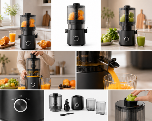 신선한 스마트 HJ303 엑스트라 와이드 저속 착즙기 – 155mm 투입구, 2400ml 호퍼, 200W 콜드 프레스 및 셀프 클리닝 기능으로 신선한 주스를 사랑하는 당신을 위해
