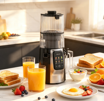 Fresh Smart HJ102D 다기능 저속 착즙기 – 6가지 모드, 135mm 넓은 투입구, 200W 콜드 프레스 및 자동 세척 기능으로 최고의 웰빙 동반자