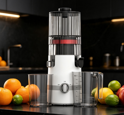 신선한 스마트 HJ102B 느린 씹는 주스 머쉬  135mm 셔트, 200W 콜드 프레스, 자가 청소 및 안전 잠금으로 가족을위한 심장 건강 선택