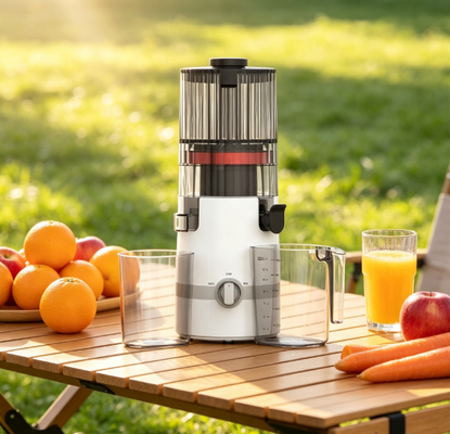 Fresh Smart HJ102B 저속 저작 주서기 – 135mm 슈트, 200W 콜드 프레스, 자동 세척 및 안전 잠금 장치를 갖춘 신선하고 건강한 주스를 위한 지름길